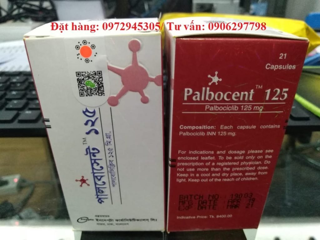 thuốc palbocent 1 1 Thuốc Palbociclib 125mg điều trị ung thư vú tiến triển và di căn giá bao nhiêu