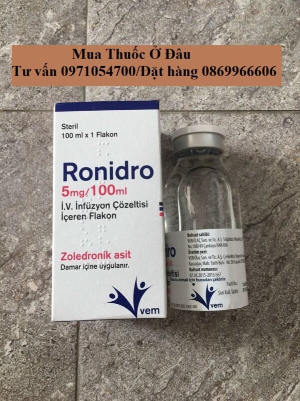 thuoc Ronidro Acid zoledronic mua o dau Thuốc Ronidro (Acid zoledronic) giá bao nhiêu mua ở đâu?