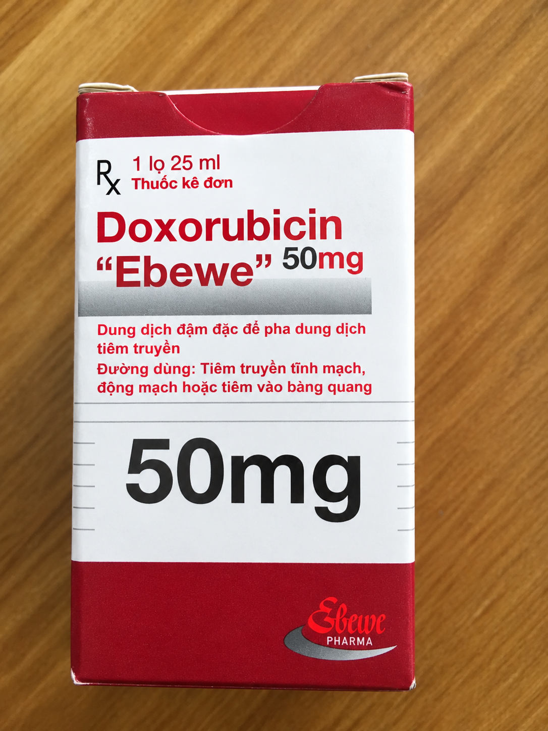 Thuốc Doxorubicin Ebewe 50mg giá bao nhiêu mua ở đâu?